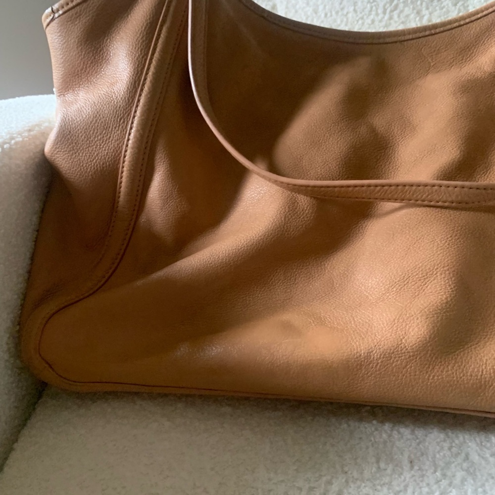 ❤️Tory Burch Large Camel Leather Shoulder Bag - Picture 5 of 12